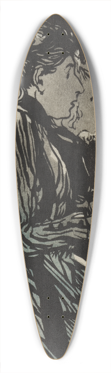 Auguste Louis Lepre - Etude a Quatre Mains 39.3 inch art pintail longboard deck