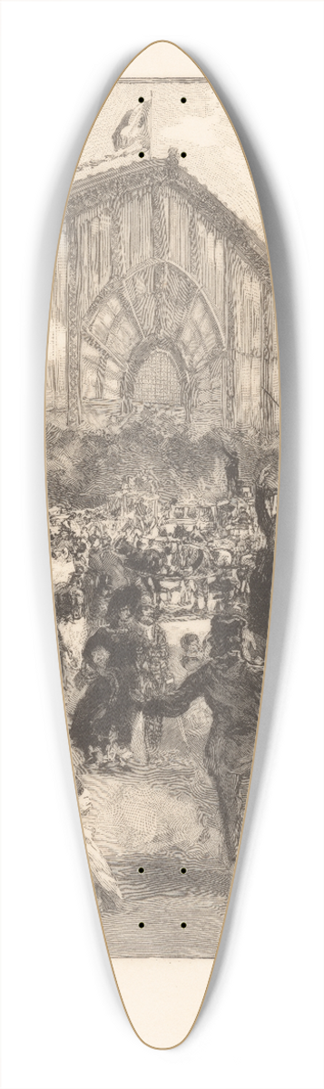 Auguste Louis Lepre - Le Palais de Machines 39.3 inch art pintail longboard deck