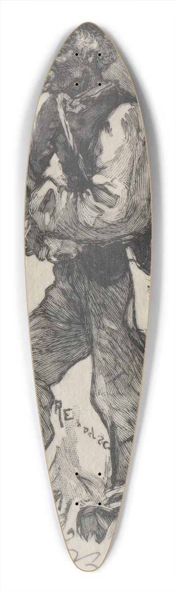 Auguste Louis Lepre - Le preneur de serpents 39.3 inch art pintail longboard deck