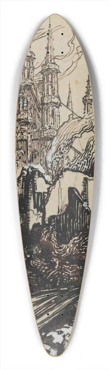 Auguste Louis Lepre - Louvain 39.3 inch art pintail longboard deck