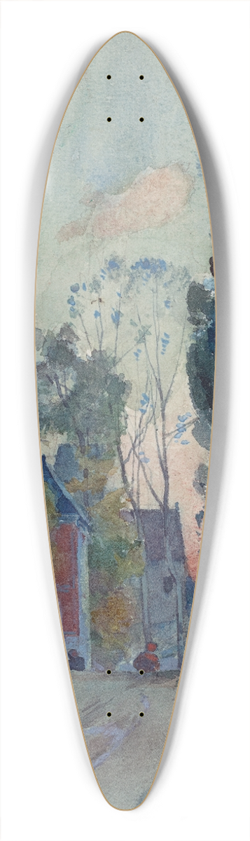 Auguste Louis Lepre - Rue de Jouy le Comte 39.3 inch art pintail longboard deck