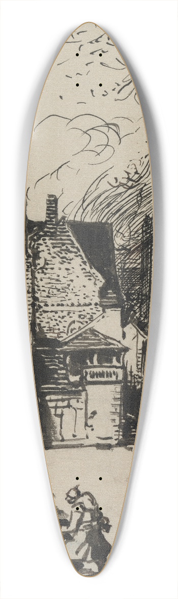 Auguste Louis Lepre - Sige des Maubeuge 39.3 inch art pintail longboard deck