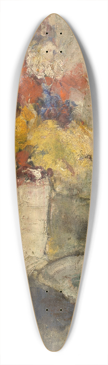Auguste Oleffe - Flowers 39.3 inch art pintail longboard deck