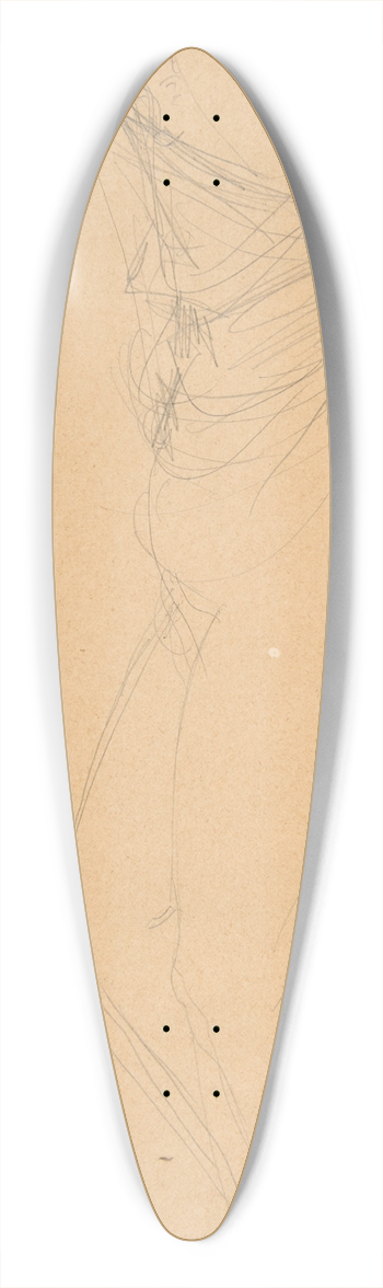 Auguste Rodin - Figure Disrobing 39.3 inch art pintail longboard deck