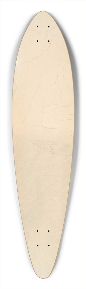 Auguste Rodin - Nude Standing, RightProfile 39.3 inch art pintail longboard deck
