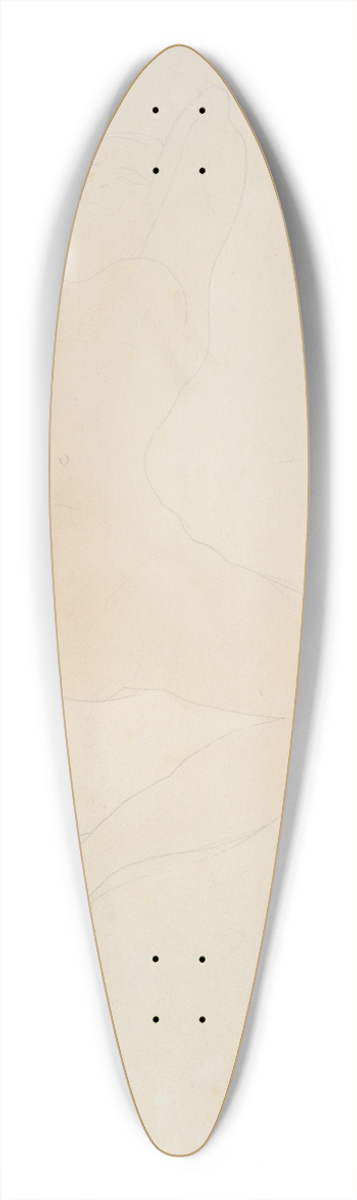 Auguste Rodin - RecliningFigure 39.3 inch art pintail longboard deck