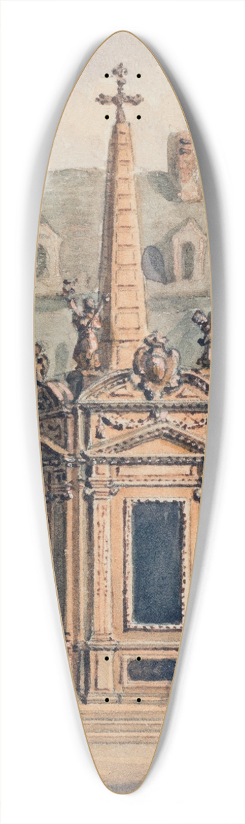 Auguste-Sbastien Bnard - La pyramide expiatoire de Jean Chastel 39.3 inch art pintail longboard deck
