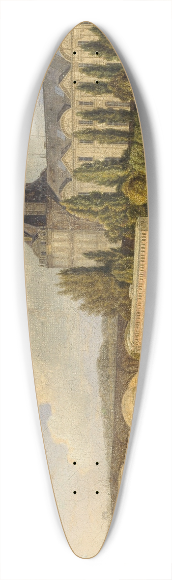 Auguste Wynantz - Le pont Royal et le Pavillon de Flore, vus du quai Voltaire 39.3 inch art pintail longboard deck