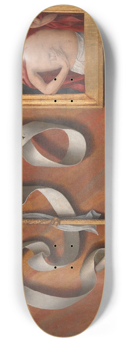 Bernard van Orley - Trompe-loeil with Painting of The Man of Sorrows 8.25 inch art skate deck
