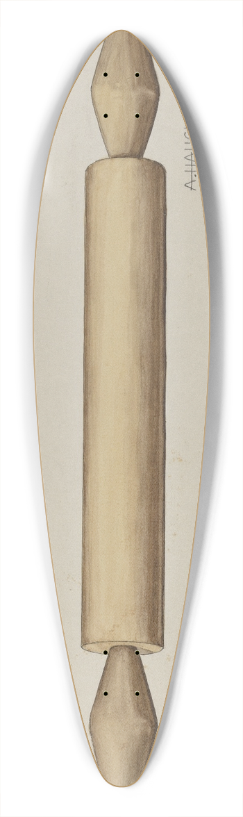 Augustine Haugland - Rolling PIn 39.3 inch art pintail longboard deck