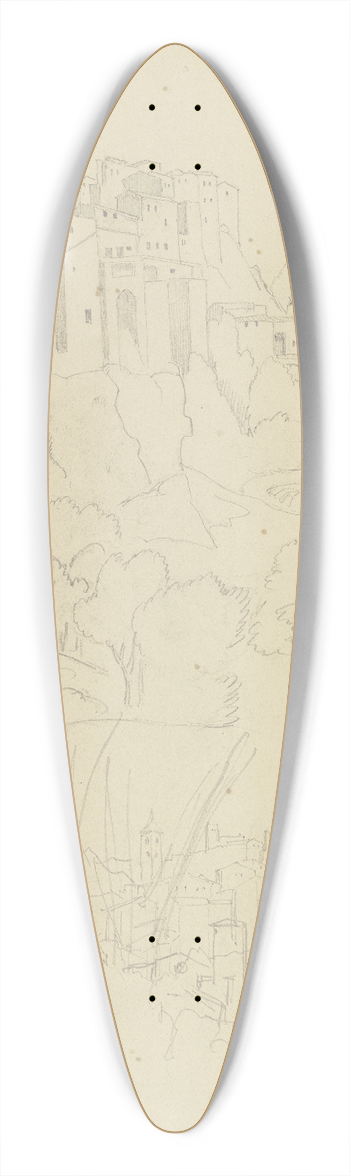 August Lucas - Olevano 39.3 inch art pintail longboard deck