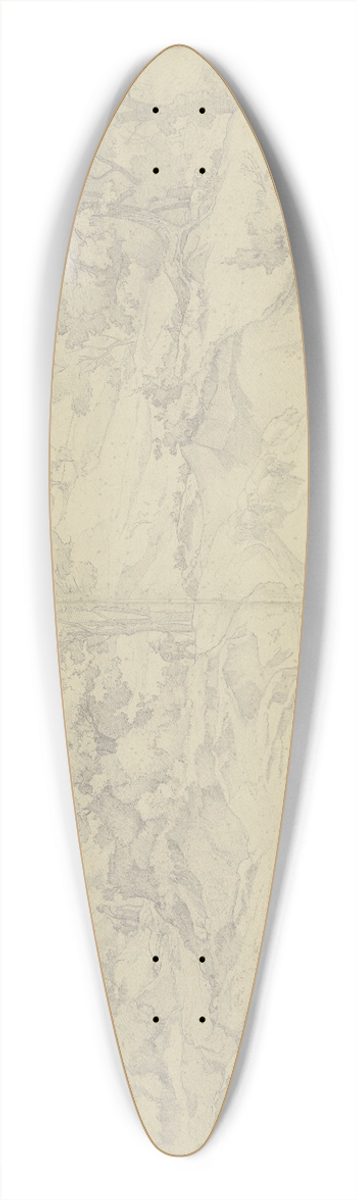August Lucas - Waldige Landschaft bei Subiaco 39.3 inch art pintail longboard deck