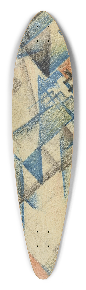 August Macke - Abstrakte Formen II 39.3 inch art pintail longboard deck