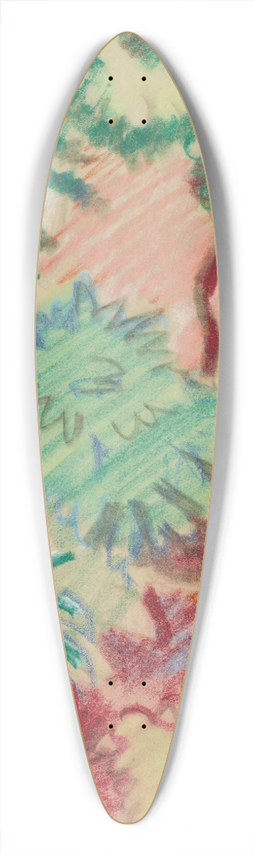 August Macke - Blumentpfe 39.3 inch art pintail longboard deck