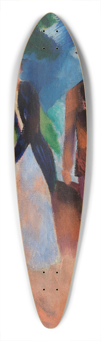 August Macke - Leute am blauen See 39.3 inch art pintail longboard deck