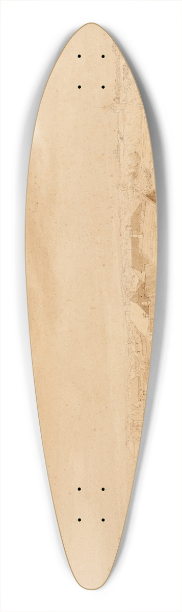 August Matthias Hagen - Vaade Tartule liivaaugust 39.3 inch art pintail longboard deck