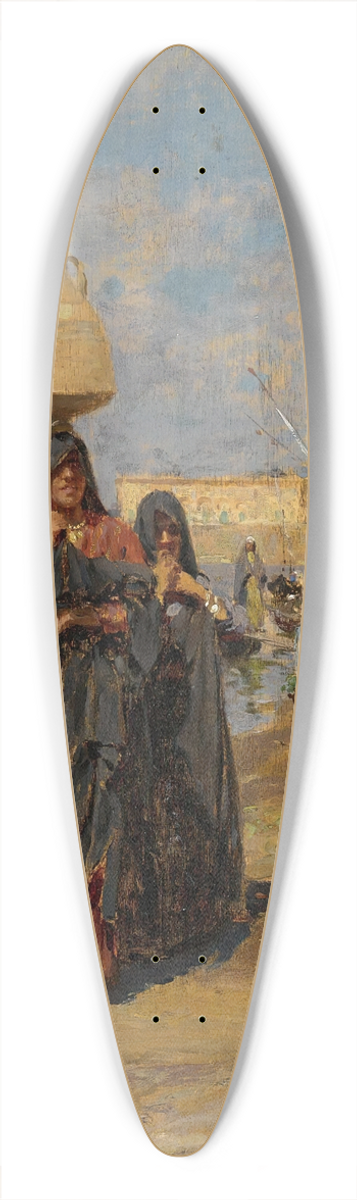 Augusto Lovatti - Women By The Nile 39.3 inch art pintail longboard deck