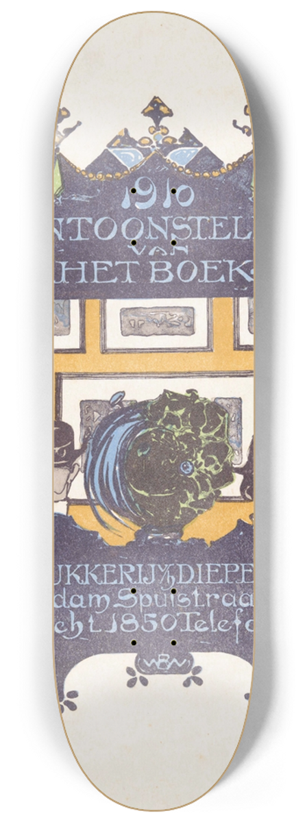 Bernard Willem Wierink - Advertentie van de Amsterdamse steen- en boekdrukkerij Dieperink & Co 8.25 inch art skate deck