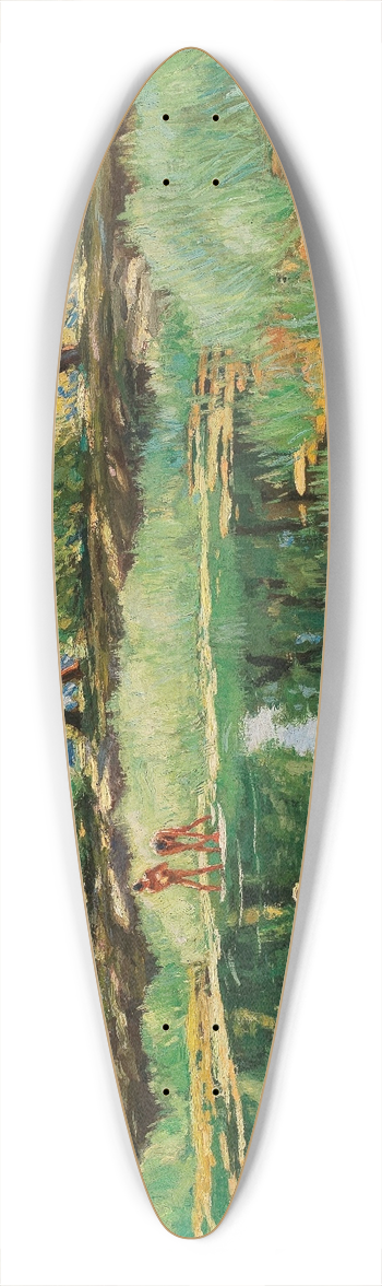 August Rieger - Badeszene 39.3 inch art pintail longboard deck