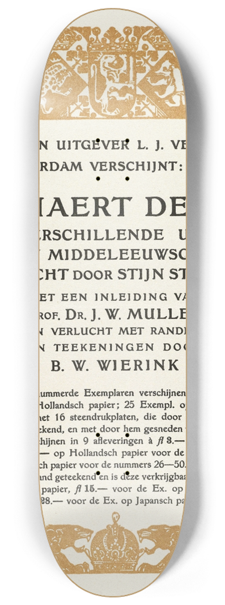 Bernard Willem Wierink - Advertentie voor Reinaert de Vos 8.25 inch art skate deck