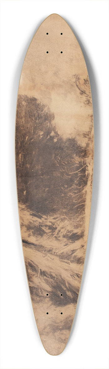 August Schaeffer von Wienwald - Baumstudie 39.3 inch art pintail longboard deck