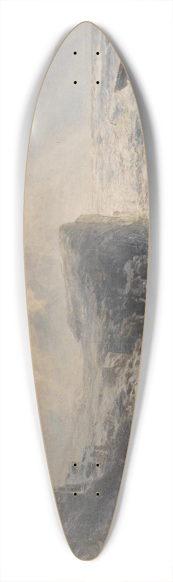 August Schaeffer von Wienwald - Schneesturm an einer nordischen Kste 39.3 inch art pintail longboard deck