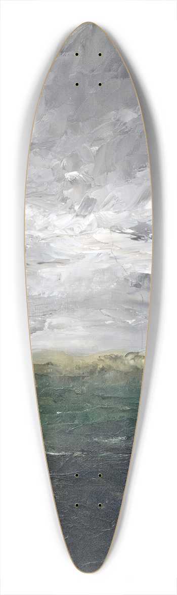 August Strindberg - Landscape Study The Heath 39.3 inch art pintail longboard deck
