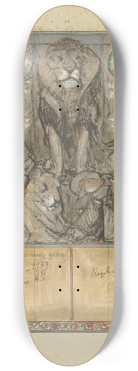 Bernard Willem Wierink - Koning Nobel schenkt Reinaert de vrijheid 8.25 inch art skate deck