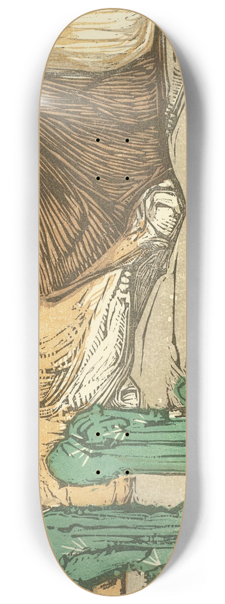 Bernard Willem Wierink - Liggende leeuw bij drie cactussen 8.25 inch art skate deck