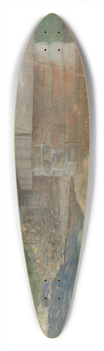 Aurel Ballo - Sketch Of A Landscape With A Bridge 39.3 inch art pintail longboard deck