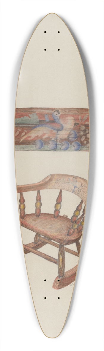 Austin L. Davison - Childs Rocking Chair 39.3 inch art pintail longboard deck