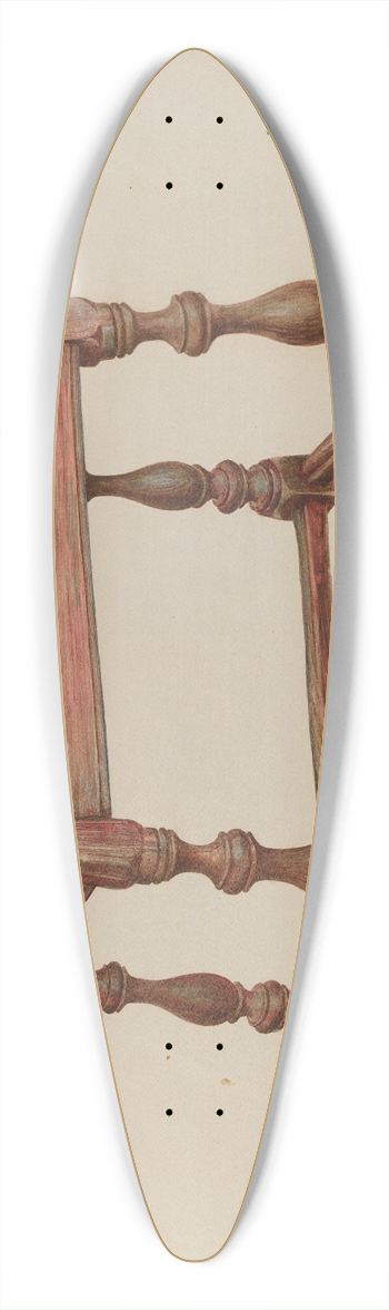 Austin L. Davison - Tavern Table (Top Missing) 39.3 inch art pintail longboard deck