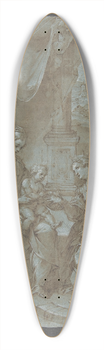 Avanzino Nucci - The Mystic Marriage of Saint Catherine of Alexandria 39.3 inch art pintail longboard deck