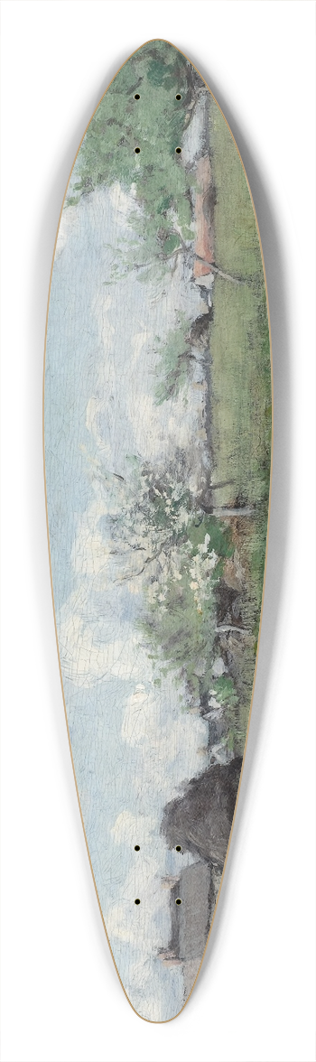 Axel Lindman - Apple Tree in Flower. Motif from Barbizon 39.3 inch art pintail longboard deck