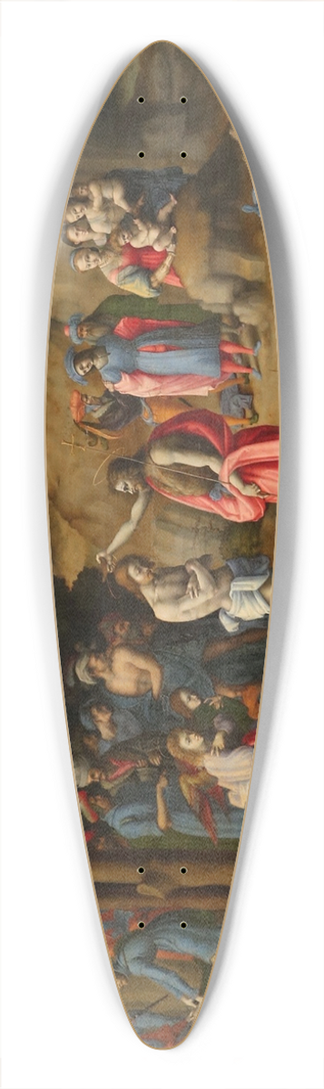 Bacchiacca - The baptism of christ 39.3 inch art pintail longboard deck