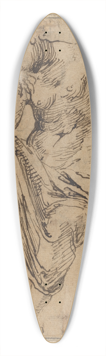 Baldassare Peruzzi - Seated Female Figure after the Antique 39.3 inch art pintail longboard deck