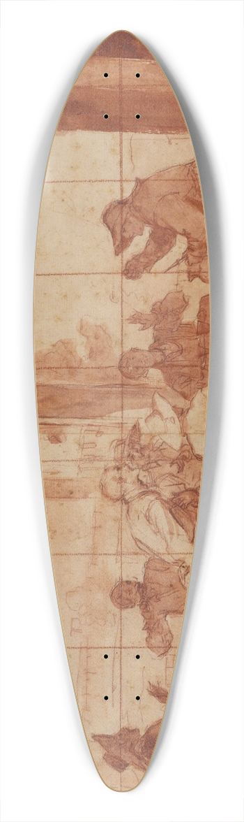 Baldassarre Franceschini - Wine Jest 39.3 inch art pintail longboard deck