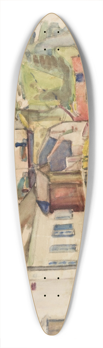 Balder Tomasberg - View of Paldiski 39.3 inch art pintail longboard deck