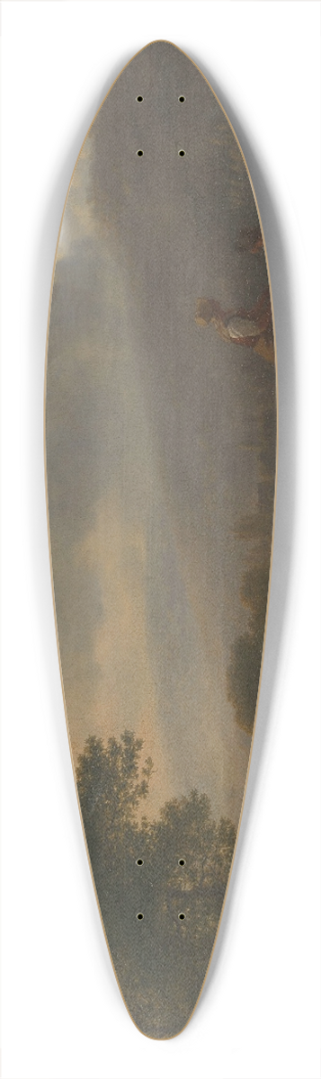 Balthasar Paul Ommeganck - Shepherds with Sheep in a Mountainous Landscape 39.3 inch art pintail longboard deck
