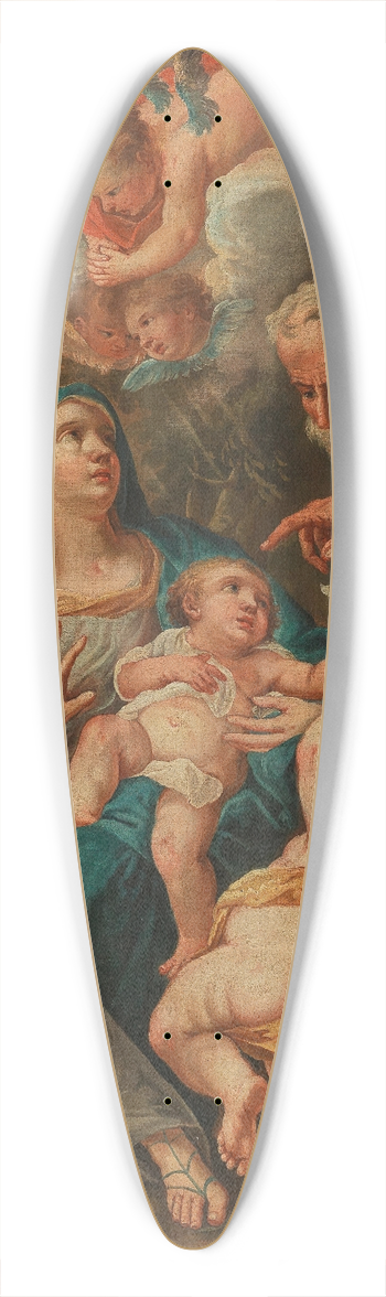 Balthasar Scabina de Rossa - The Holy Family with the Infant Saint John the Baptist and Angels 39.3 inch art pintail longboard deck