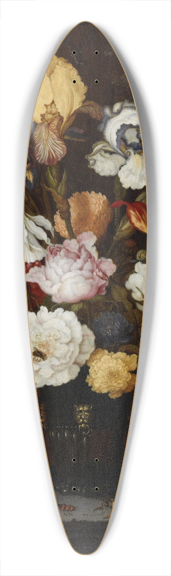 Balthasar van der Ast - Still Life of Flowers in a Glass Vase 39.3 inch art pintail longboard deck