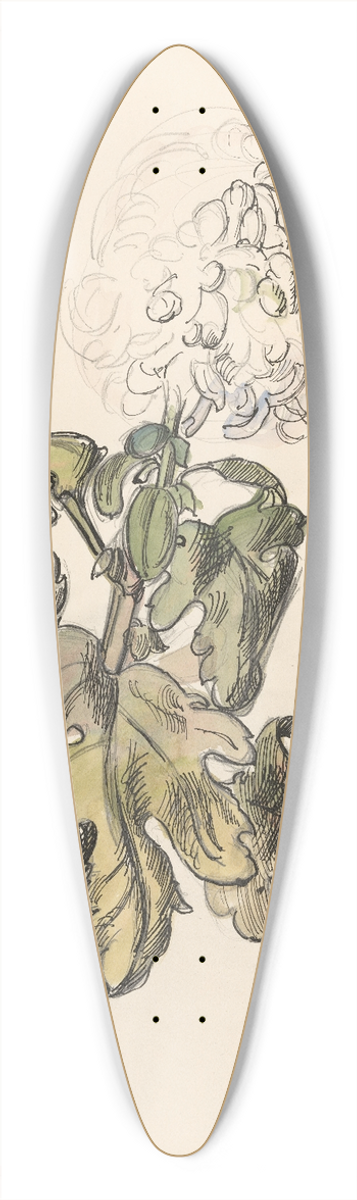 Barbara Elisabeth van Houten - Bloeiende chrysant, in een vaasje 39.3 inch art pintail longboard deck