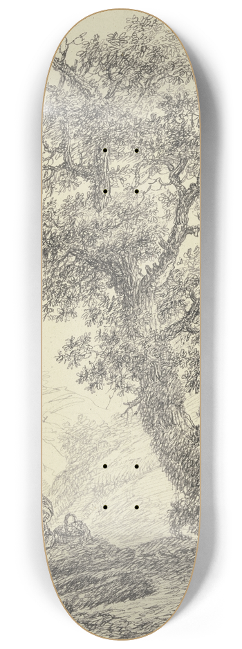 Bernhard Gottfried Manskirch - Familienszene unter einem Eichenbaum 8.25 inch art skate deck