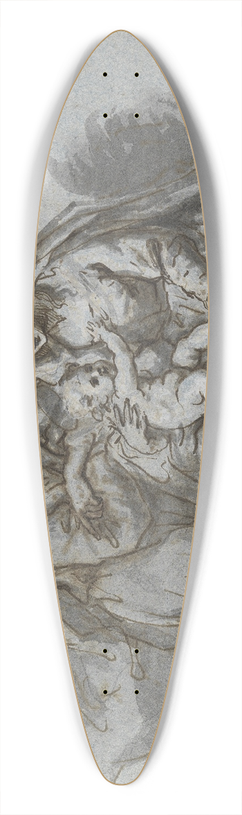 Bartholomaeus Ignaz Weiss - The Holy Family 39.3 inch art pintail longboard deck