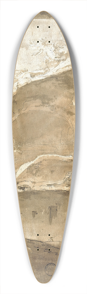 Bartholomeus Breenbergh - Interior of an Ancient Ruin 39.3 inch art pintail longboard deck