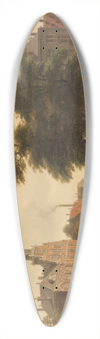 Bartholomeus Johannes van Hove - Sommerliche Stadtansicht 39.3 inch art pintail longboard deck
