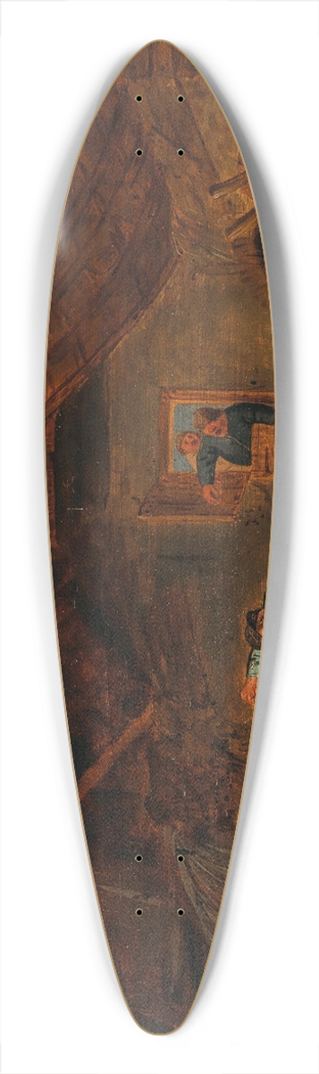 Bartholomeus Molenaer - A tavern interior with brawling peasants 39.3 inch art pintail longboard deck