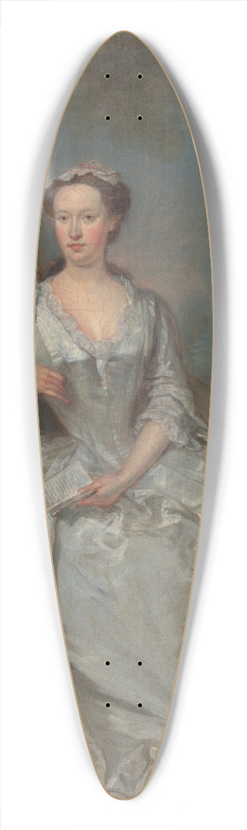 Bartholomew Dandridge - A Lady with a Book 39.3 inch art pintail longboard deck