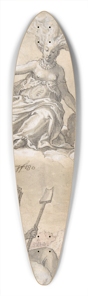 Bartholomus Reiter - Allegory of Air and Earth 39.3 inch art pintail longboard deck