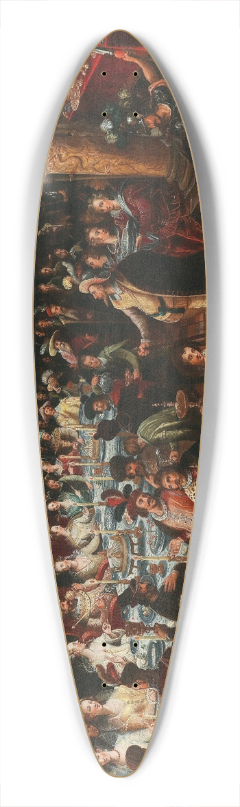 Bartholomus Strobl II - Belshazzars Feast 39.3 inch art pintail longboard deck